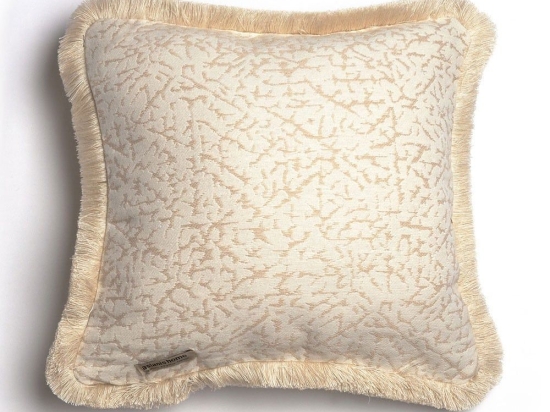 Μαξιλαροθήκη Διακοσμητική Athos Trimming Sand-Ecru Aslanis Home 45X45 Βαμβάκι-Chenille