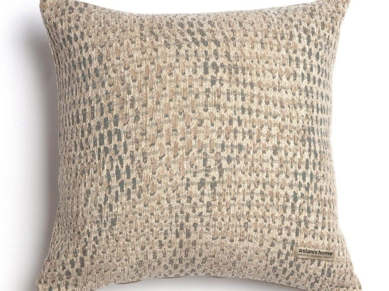 Μαξιλαροθήκη Διακοσμητική Ismaros Classic Beige-Petrol Aslanis Home 45X45 Βαμβάκι-Chenille