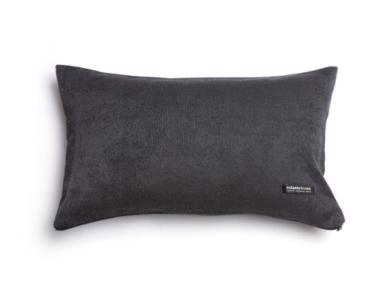 Μαξιλαροθήκη Διακοσμητική Kedros Classic Anthracite-Black Aslanis Home 30X50 Βαμβάκι-Chenille