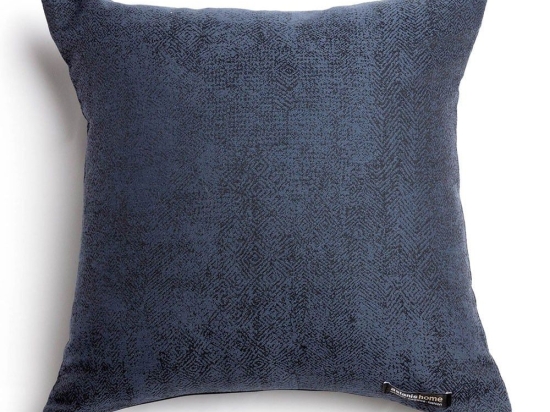 Μαξιλαροθήκη Διακοσμητική Kedros Classic Blue-Black Aslanis Home 45X45 Βαμβάκι-Chenille