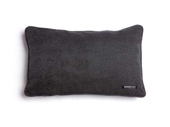 Μαξιλαροθήκη Διακοσμητική Kedros Anthracite-Black Ραφή Γκανς Aslanis Home 30X50 Βαμβάκι-Chenille