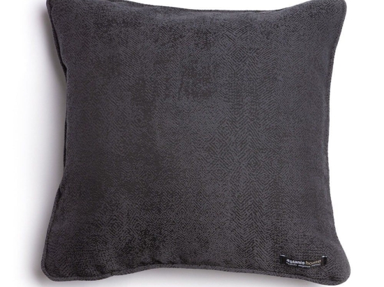 Μαξιλαροθήκη Διακοσμητική Kedros Anthracite-Black Ραφή Γκανς Aslanis Home 45X45 Βαμβάκι-Chenille