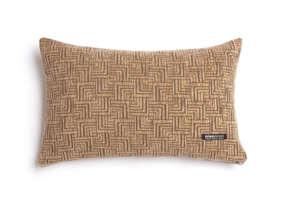 Μαξιλαροθήκη Διακοσμητική New Maze Classic Cappuccino Aslanis Home 30X50 Βαμβάκι-Chenille