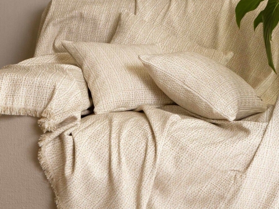 Μαξιλαροθήκη Διακοσμητική Onia Classic Sand-Ecru Aslanis Home 45X45 Βαμβάκι-Chenille