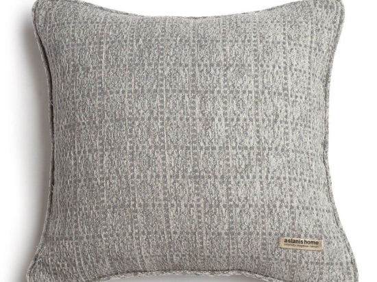 Μαξιλαροθήκη Διακοσμητική Onia Ραφή Γκανς Grey-Silver Aslanis Home 45X45 Βαμβάκι-Chenille