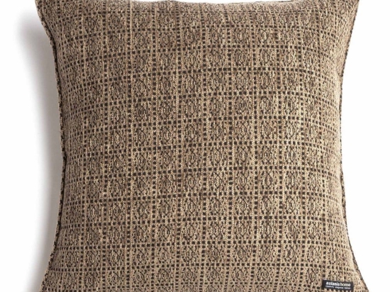 Μαξιλαροθήκη Διακοσμητική Onia Ραφή Γκανς Beige-Black Aslanis Home 60Χ60 Βαμβάκι-Chenille