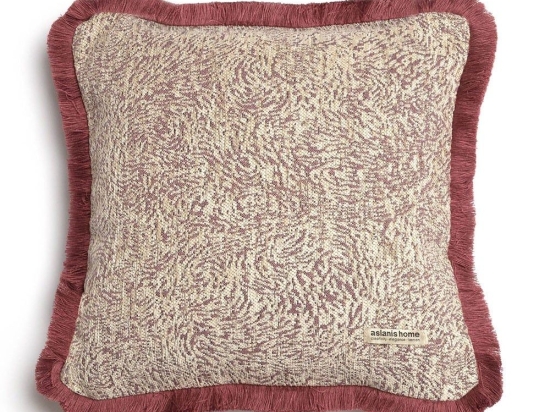 Μαξιλαροθήκη Διακοσμητική Parnassos Trimming Apple-Beige Aslanis Home 60Χ60 Βαμβάκι-Chenille
