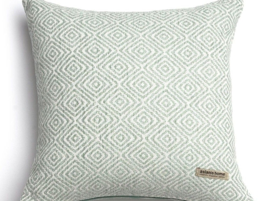 Μαξιλαροθήκη Διακοσμητική Panion Classic Mint Aslanis Home 45X45 Βαμβάκι-Chenille