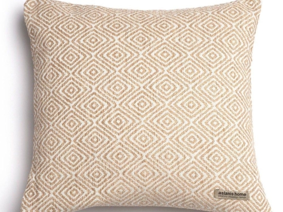 Μαξιλαροθήκη Διακοσμητική Panion Classic Beige-Ecru Aslanis Home 45X45 Βαμβάκι-Chenille