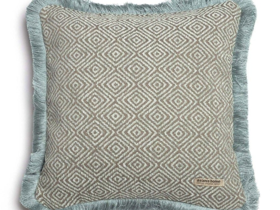 Μαξιλαροθήκη Διακοσμητική Panion Trimming Veraman-Beige Aslanis Home 45X45 Βαμβάκι-Chenille