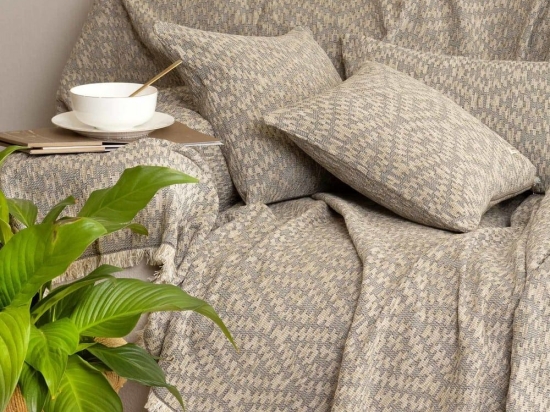 Ριχτάρι Akritas Spaghi-Grey Aslanis Home Διθέσιο 180x250cm Βαμβάκι-Polycotton
