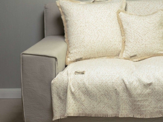 Ριχτάρι Athos Sand-Ecru Aslanis Home Πολυθρόνα 180x180cm Βαμβάκι-Πολυέστερ