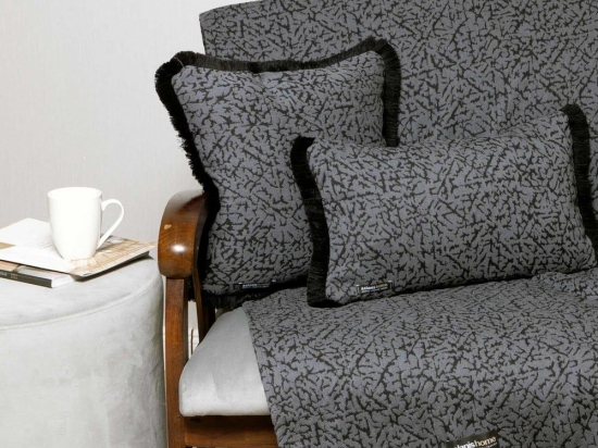 Ριχτάρι Athos Graphite-Black Aslanis Home Διθέσιο 180x250cm Βαμβάκι-Πολυέστερ