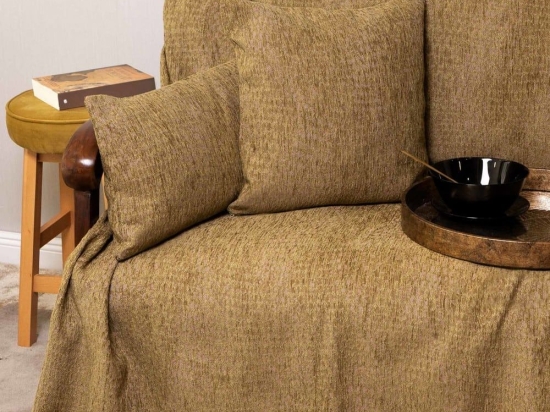 Ριχτάρι Ismaros Olive-Beige Aslanis Home Διθέσιο 180x250cm Βαμβάκι-Polycotton