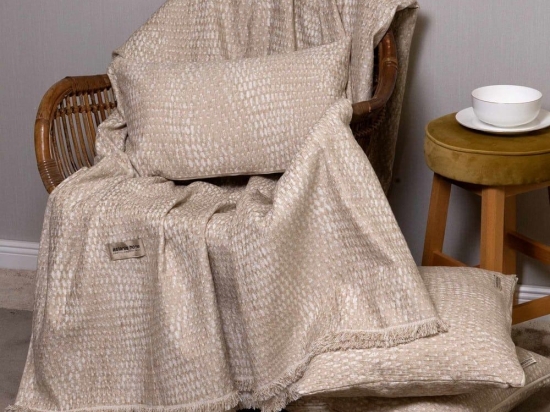 Ριχτάρι Ismaros Spaghi-Ecru Aslanis Home Τριθέσιο 180x300cm Βαμβάκι-Polycotton