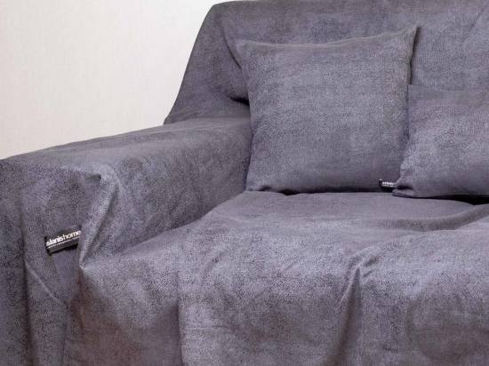 Ριχτάρι Kedros Anthracite-Black Aslanis Home Πολυθρόνα 180x180cm Βαμβάκι-Πολυέστερ