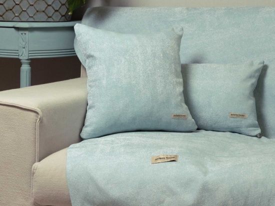 Ριχτάρι Kedros Mint-Ice Aslanis Home Πολυθρόνα 180x180cm Βαμβάκι-Πολυέστερ