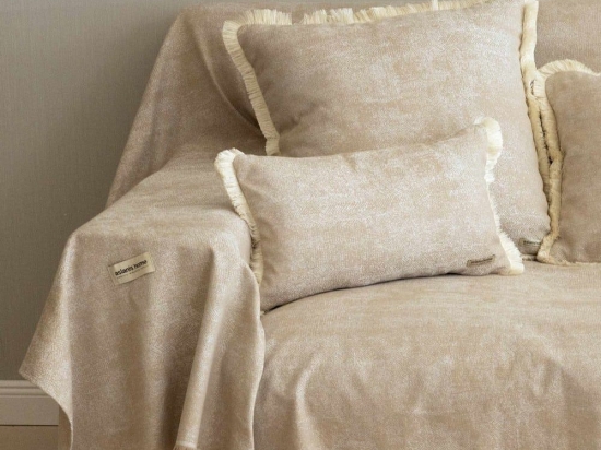 Ριχτάρι Kedros Beige-Ecru Aslanis Home Διθέσιο 180x250cm Βαμβάκι-Πολυέστερ