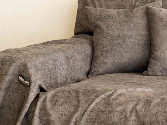 Ριχτάρι Kedros Beige-Brown Aslanis Home Τριθέσιο 180x300cm Βαμβάκι-Πολυέστερ