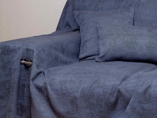 Ριχτάρι Kedros Blue-Black Aslanis Home Διθέσιο 180x250cm Βαμβάκι-Πολυέστερ