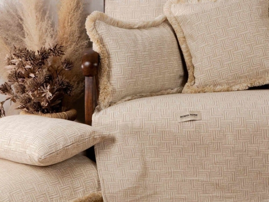 Ριχτάρι New Maze Sand Aslanis Home Πολυθρόνα 180x180cm Βαμβάκι-Polycotton