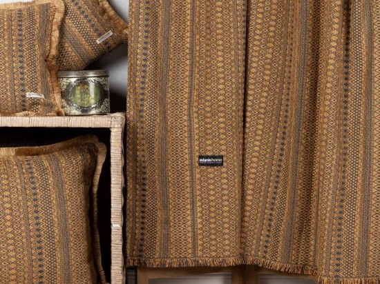 Ριχτάρι Olympos Gold-Choco Aslanis Home Πολυθρόνα 180x180cm Βαμβάκι-Chenille