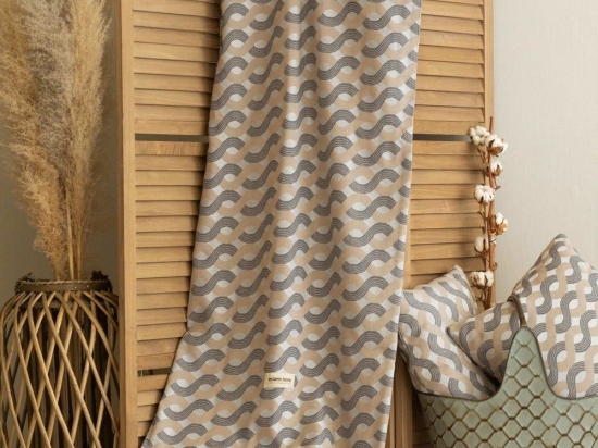 Ριχτάρι Pinovo Grey-Raf Aslanis Home Τριθέσιο 180x300cm Βαμβάκι-Πολυέστερ
