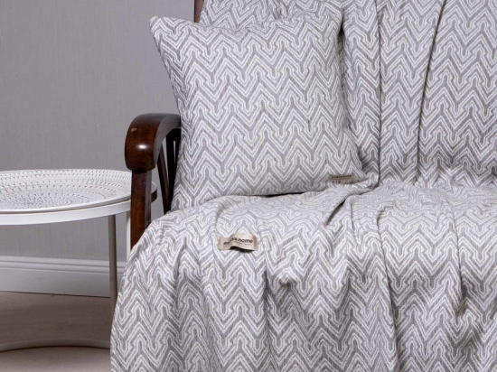 Ριχτάρι Tymfi Grey-Sugar Aslanis Home Πολυθρόνα 180x180cm Βαμβάκι-Polycotton