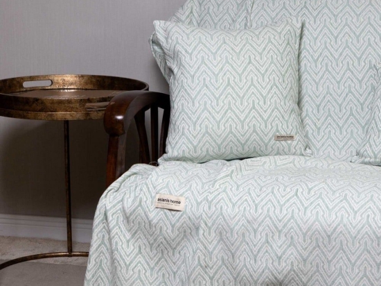 Ριχτάρι Tymfi Mint-Sugar Aslanis Home Τριθέσιο 180x300cm Βαμβάκι-Polycotton
