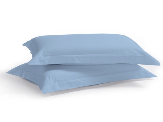 Μαξιλαροθήκες Satin Plain (Σετ 2τμχ) Light Blue Aslanis Home 50Χ70 100% Βαμβακοσατέν