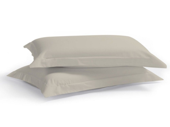 Μαξιλαροθήκες Satin Plain (Σετ 2τμχ) Beige Aslanis Home 50Χ70 100% Βαμβακοσατέν