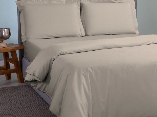 Παπλωματοθήκη Satin Plain Sand Aslanis Home King Size 260x240cm 100% Βαμβακοσατέν