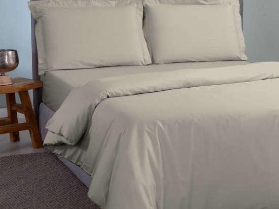 Παπλωματοθήκη Satin Plain Beige Aslanis Home King Size 260x240cm 100% Βαμβακοσατέν