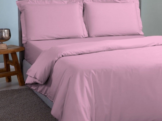 Παπλωματοθήκη Satin Plain Light Pink Aslanis Home Ημίδιπλο 160x220cm 100% Βαμβακοσατέν