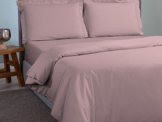 Παπλωματοθήκη Satin Plain Dusty Pink Aslanis Home Υπέρδιπλο 220x240cm 100% Βαμβακοσατέν
