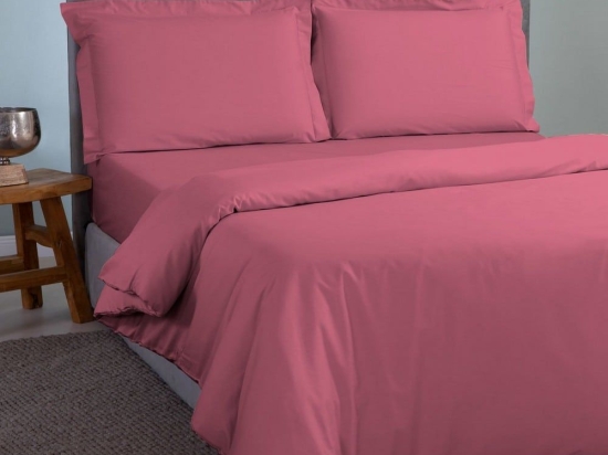 Παπλωματοθήκη Satin Plain Fuchsia Aslanis Home Υπέρδιπλο 220x240cm 100% Βαμβακοσατέν