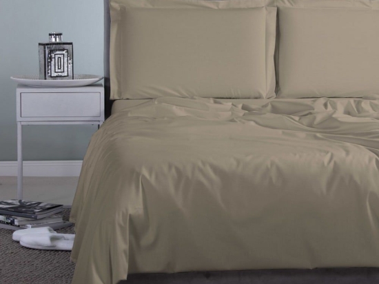 Σεντόνι Satin Plain Green-Olive Aslanis Home Υπέρδιπλο 250x270cm 100% Βαμβακοσατέν