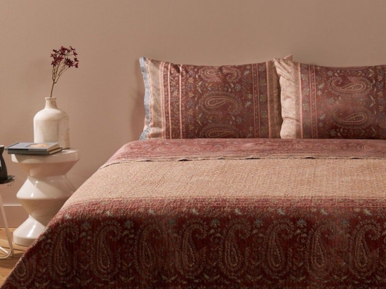 Σεντόνια Como (Σετ 4τμχ) Beige Bassetti Υπέρδιπλo 250x280cm 100% Βαμβακοσατέν