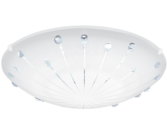 Φωτιστικό Οροφής Led Margitta 1 96113 White Eglo Μέταλλο,Γυαλί