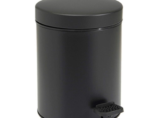 Κάδος Απορριμμάτων 3lt 03-605-403 Black Pam Co Ατσάλι,Κεραμικό