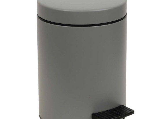 Κάδος Απορριμμάτων 5lt 05-096-163 Ø20xH28cm Matte Concrete Grey Pam&Co Ανοξείδωτο Ατσάλι