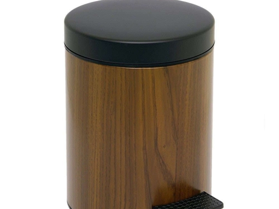 Κάδος Απορριμμάτων 5lt 05-227-403 Ø20xH28cm Walnut Ανοξείδωτο Ατσάλι