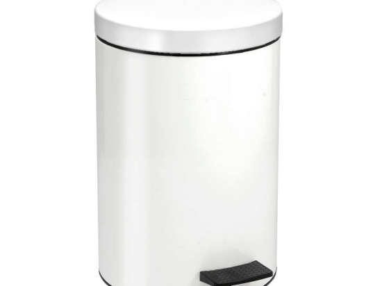 Κάδος Απορριμμάτων 12lt 12-090-033 Matte White Pam&Co Ανοξείδωτο Ατσάλι