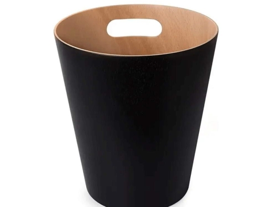 Κάδος Απορριμμάτων Ξύλινος Woodrow Can 2G 082780-045 Black-Natural Umbra Ξύλο