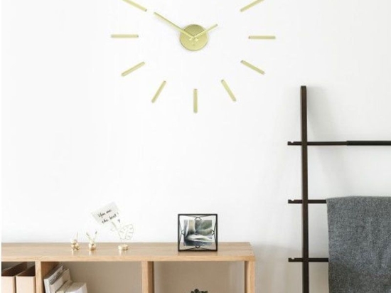 Ρολόι Τοίχου Blink 1013169-104 Brass Umbra Μέταλλο