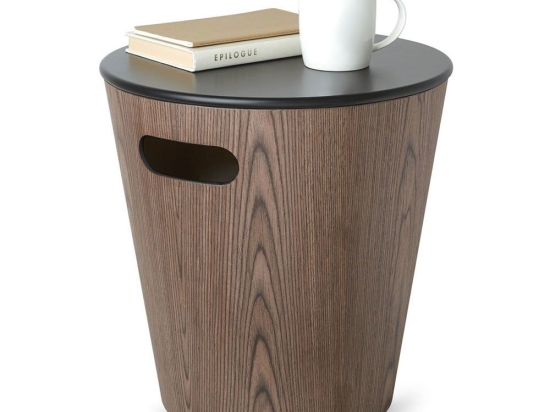 Σκαμπό Με Αποθηκευτικό Χώρο Woodrow 1009760-048 Black-Walnut Umbra Ξύλο