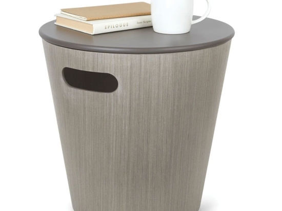 Σκαμπό Με Αποθηκευτικό Χώρο Woodrow 1009760-918 Grey Umbra Ξύλο