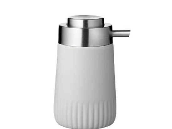 Δοχείο Κρεμοσάπουνου Plissé 977308 8x14,5cm Light Grey Sodahl Ανοξείδωτο Ατσάλι