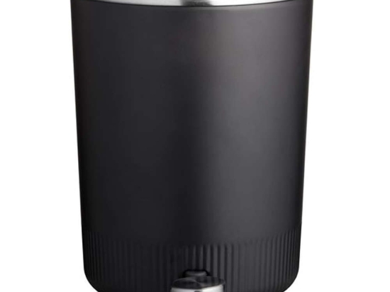 Κάδος Απορριμμάτων Plisse 977307 5L 23x28cm Black-Silver Sodahl Ανοξείδωτο Ατσάλι