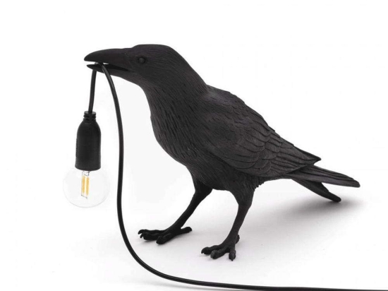Φωτιστικό Bird 14725 29,5x12x18,5cm 2W E14 Black Seletti